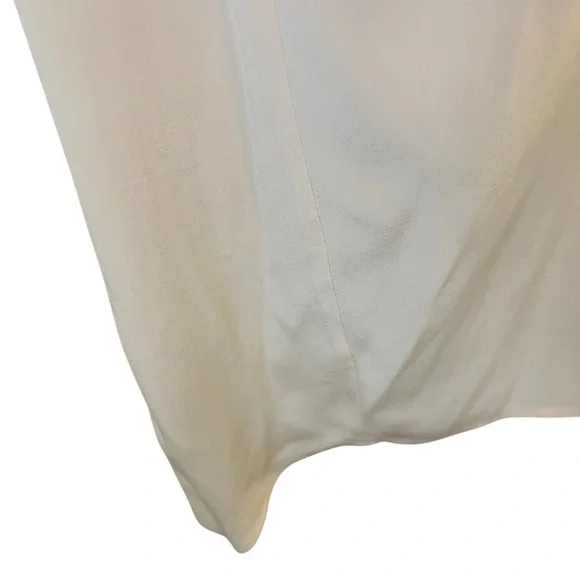 NWT Eileen Fisher Cream 100% Silk 2X Short Sleeves Top Hi-Low - Picture 3 of 7